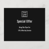Aangepaste tekst op zwart Uw Logo hier Flyer (Achterkant)
