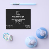 Aangepaste tekst op zwart Uw Logo hier Flyer (Enkel)