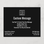 Aangepaste tekst op zwart Uw Logo hier Flyer (Voorkant)