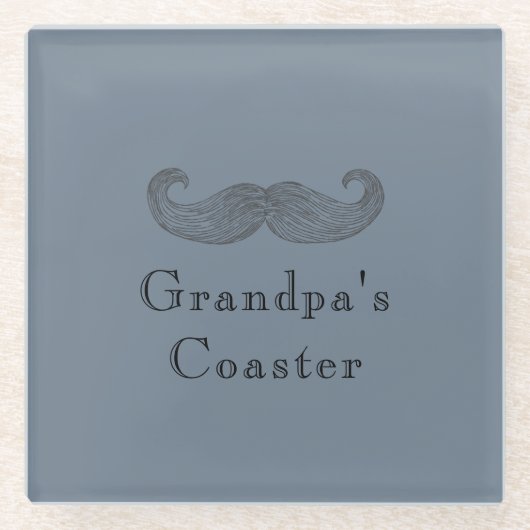 Aangepaste tekst, Opa's Glass Onderzetter Slate Gr (Voorkant)