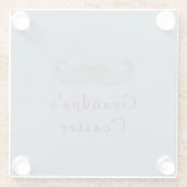 Aangepaste tekst, Opa's Glass Onderzetter Slate Gr Glazen Onderzetter (Achterkant)