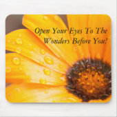 Aangepaste tekst Oranje foto van Afrikaanse Daisy Muismat (Voorkant)