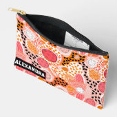 Aangepaste tekst oranje & koraal pickleball etui (Open)