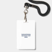 Aangepaste tekst Orlando Florida Badge (Achterkant met lanyard)