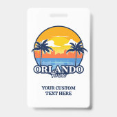 Aangepaste tekst Orlando Florida Badge (Voorzijde)