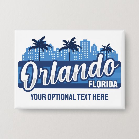 Aangepaste tekst Orlando Florida Button (Voorkant)