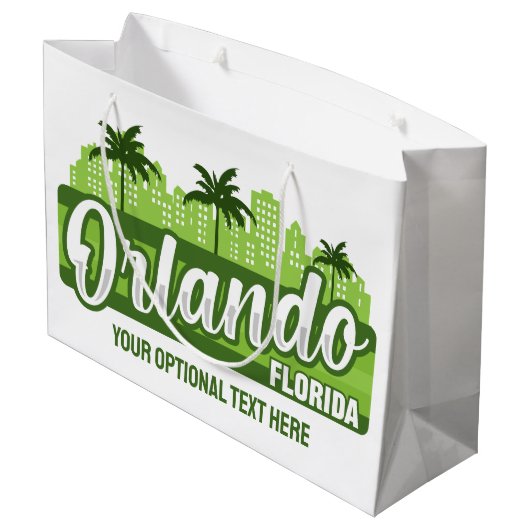 Aangepaste tekst Orlando Florida Groot Cadeauzakje (Achterkant Gekanteld)