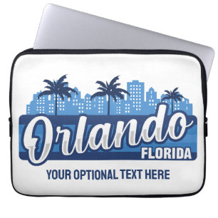 Aangepaste tekst Orlando Florida Laptop Sleeve