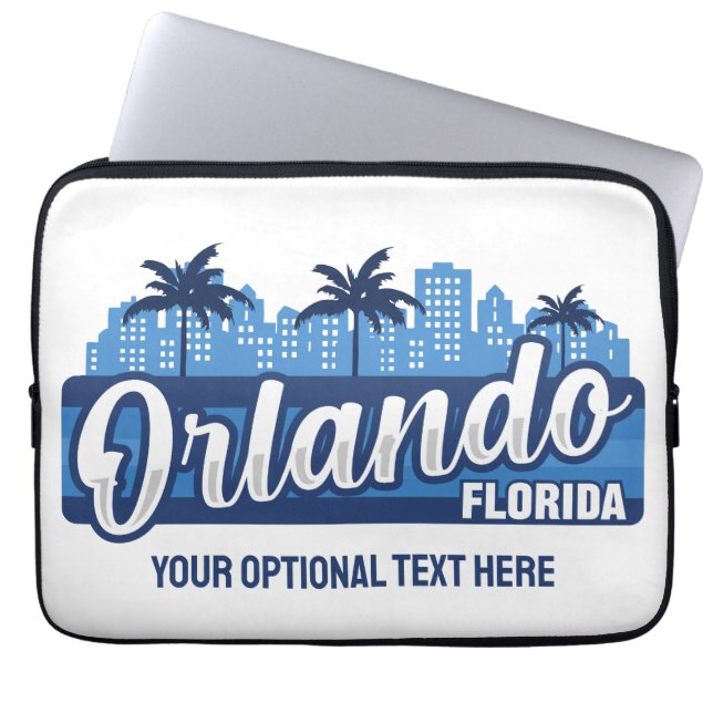 Aangepaste tekst Orlando Florida Laptop Sleeve (Voorkant)