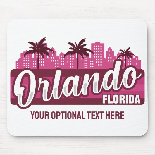 Aangepaste tekst Orlando Florida Muismat (Voorkant)