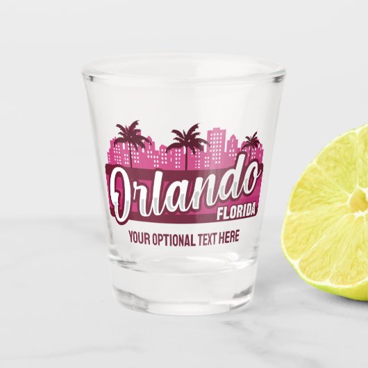 Aangepaste tekst Orlando Florida Shot Glas (Voorkant)