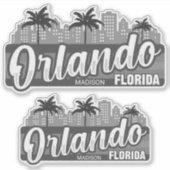 Aangepaste tekst Orlando Florida Sticker (Voorkant)