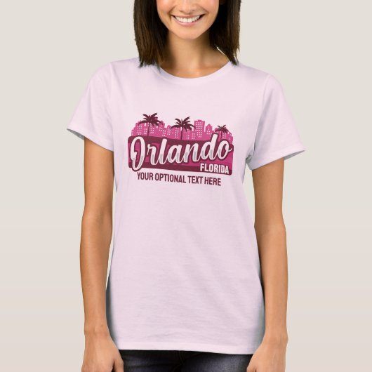 Aangepaste tekst Orlando Florida T-shirt (Voorkant)
