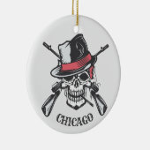 Aangepaste tekst ornament schedel en Pistolen (Rechts)