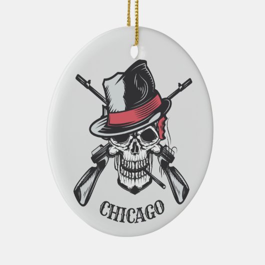 Aangepaste tekst ornament schedel en Pistolen (Rechts)