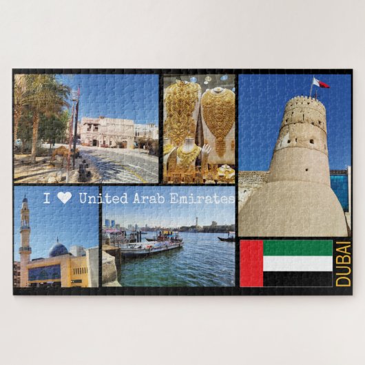 Aangepaste tekst, oude Dubai, Deira Legpuzzel (Horizontaal)