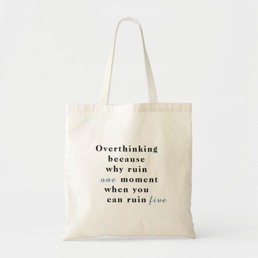 Aangepaste tekst overdenken tote bag (Voorkant)