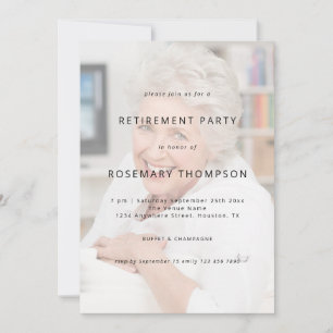 Aangepaste tekst overschreven op Foto Retirement P Kaart