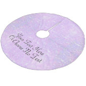 Aangepaste tekst / Paars roze glitter Girly Fleece Kerstboom Rok (Gekanteld)