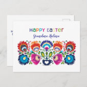 Aangepaste tekst paasmap, briefkaart (Voorkant / Achterkant)