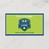 🎾 Aangepaste tekst, Padel Club Visitekaartje (Voorkant)