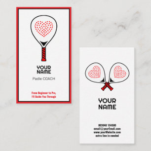 🎾Aangepaste tekst, Padel Coach Visitekaartje