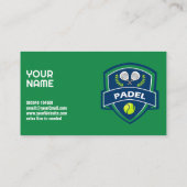 🎾Aangepaste tekst, Padel Coach Visitekaartje (Achterkant)