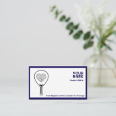 🎾Aangepaste tekst, Padel Coach Visitekaartje (Staand voorkant)