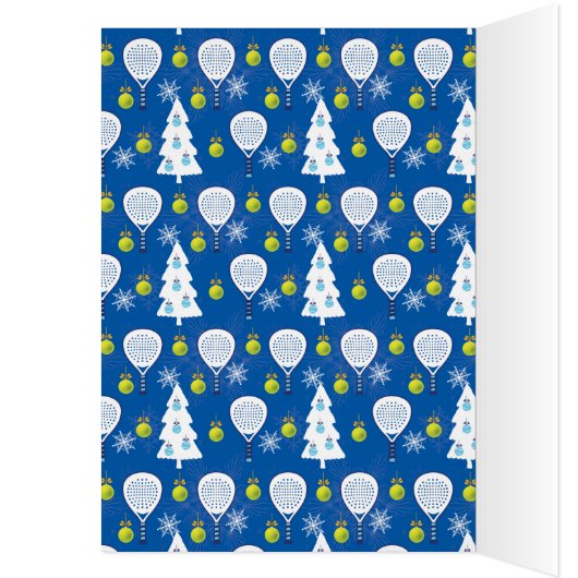 🎾🎄Aangepaste tekst, Padel-ing door de sneeuw! (Binnen (Links))