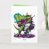 Aangepaste tekst, padel Jurassic Smash Kaart (Achterkant)