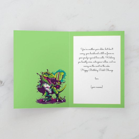 Aangepaste tekst, padel Jurassic Smash Kaart (Binnen)