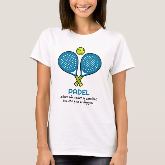 🎾Aangepaste tekst, Padel Passion T-shirt (Voorkant)
