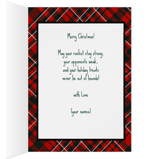 🎾🎄Aangepaste tekst, Padel Powered Christmas (Binnen (Rechts))