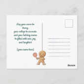 🎾🎄Aangepaste tekst, Padel Powered Christmas Briefkaart (Achterkant)