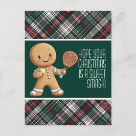 🎾🎄Aangepaste tekst, Padel Powered Christmas Briefkaart