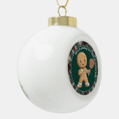 🎾🎄Aangepaste tekst, Padel Powered Christmas Keramische Bal Ornament (Links)