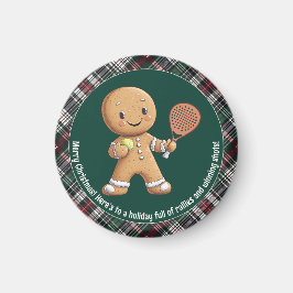 🎾🎄Aangepaste tekst, Padel Powered Christmas Magneet