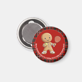 🎾🎄Aangepaste tekst, Padel Powered Christmas Magneet