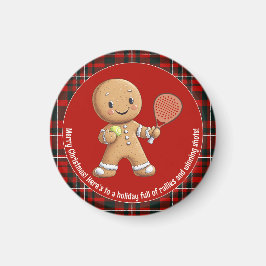 🎾🎄Aangepaste tekst, Padel Powered Christmas Magneet