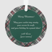 🎾🎄Aangepaste tekst, Padel Powered Christmas Ornament (achterkant)