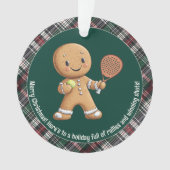 🎾🎄Aangepaste tekst, Padel Powered Christmas Ornament (voorkant)