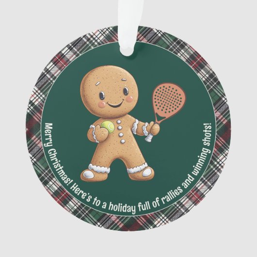 🎾🎄Aangepaste tekst, Padel Powered Christmas Ornament (voorkant)