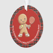 🎾🎄Aangepaste tekst, Padel Powered Christmas Ornament (voorkant)