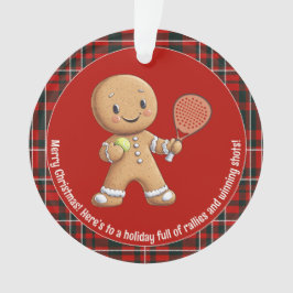 🎾🎄Aangepaste tekst, Padel Powered Christmas Ornament