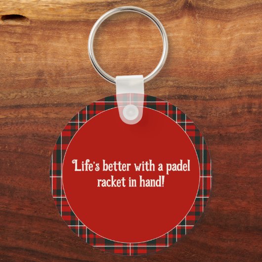 🎾🎄Aangepaste tekst, Padel Powered Christmas Sleutelhanger (Achterkant)