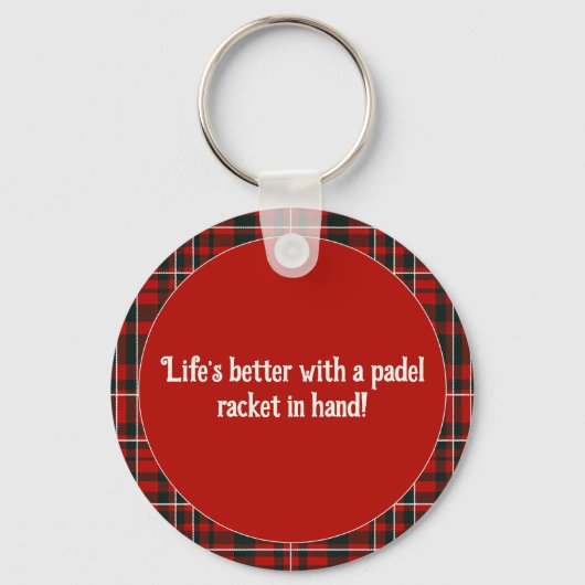 🎾🎄Aangepaste tekst, Padel Powered Christmas Sleutelhanger (Achterkant)