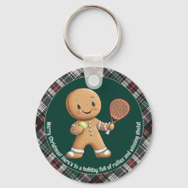 🎾🎄Aangepaste tekst, Padel Powered Christmas Sleutelhanger