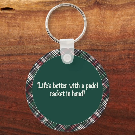 🎾🎄Aangepaste tekst, Padel Powered Christmas Sleutelhanger (Achterkant)