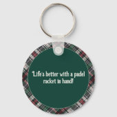 🎾🎄Aangepaste tekst, Padel Powered Christmas Sleutelhanger (Achterkant)