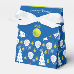 🎾🎄Aangepaste tekst, Padel Smashing Kerstmis Bedankdoosjes
